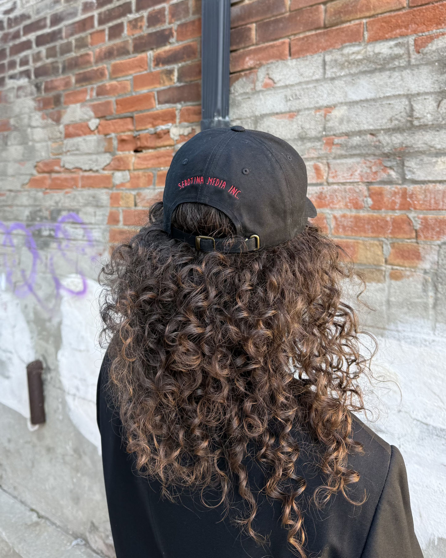 Cherry Classic Dad Cap in Black