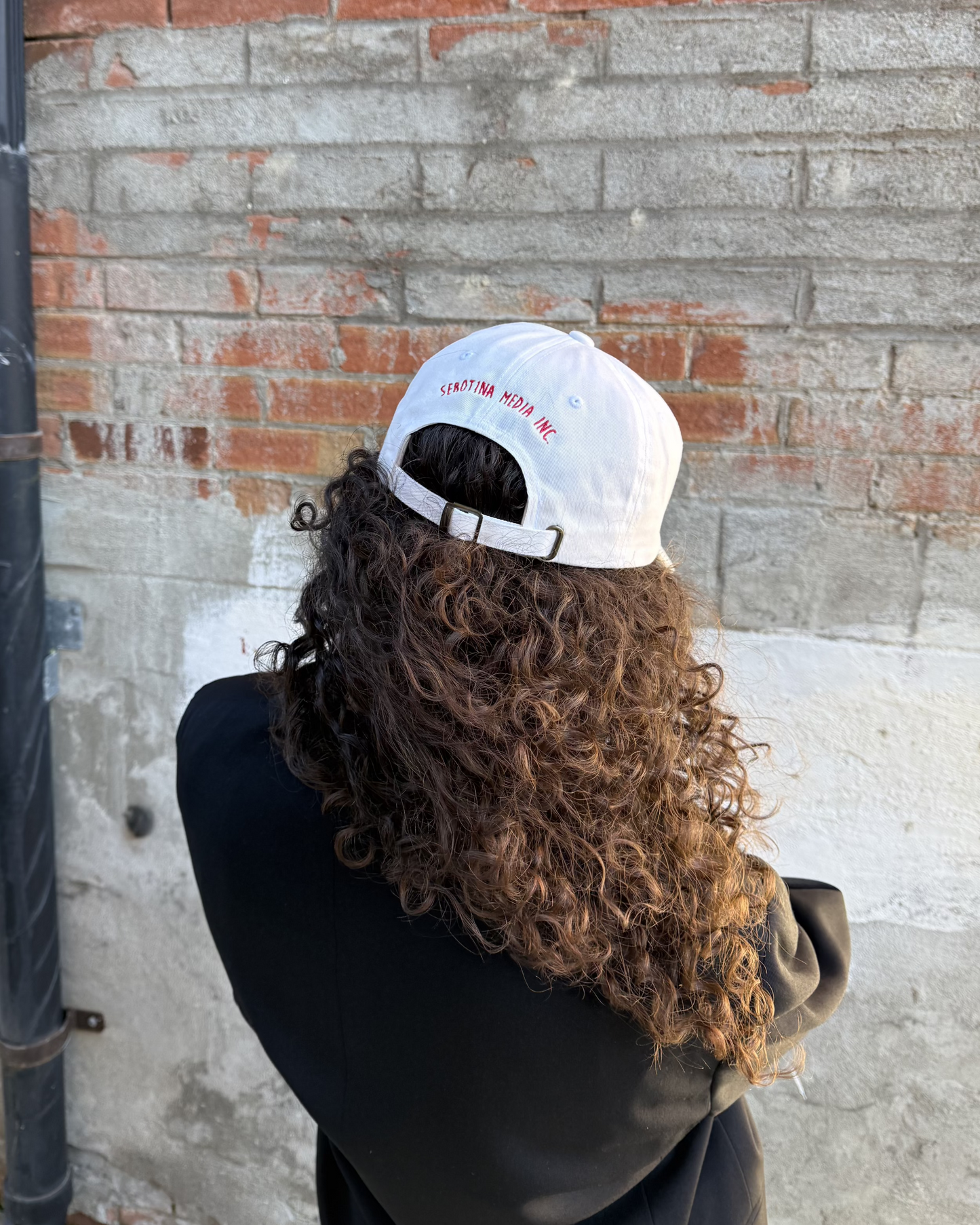 Cherry Classic Dad Cap in White